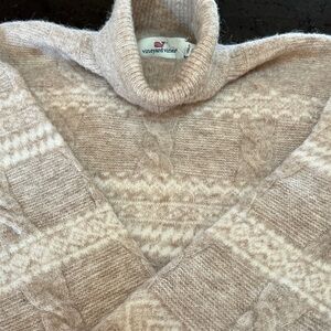 Vineyard Vines Women's Cream Cowl Neck Sweater